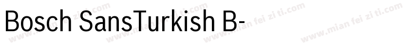Bosch SansTurkish B字体转换